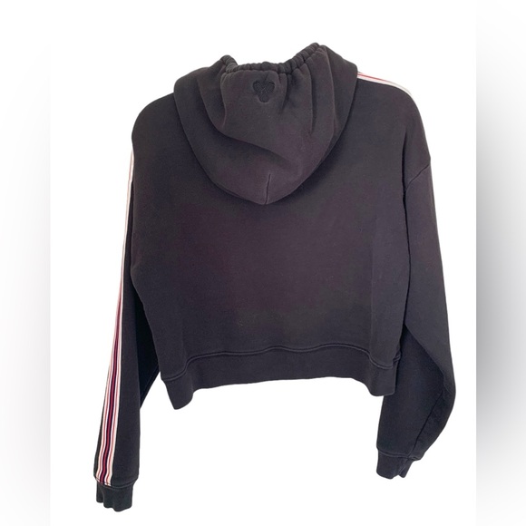 Aritzia TNA The Iconic Track Suit Black w/ Red White & Blue Stripe Size XS - Picture 3 of 8